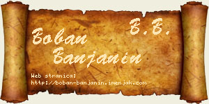Boban Banjanin vizit kartica